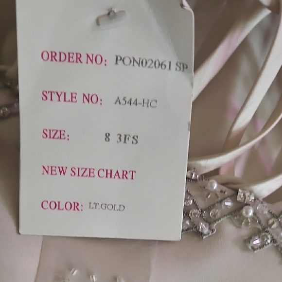 Maggie Sottero Dresses & Skirts - Maggie Sottero Pale Gold Bridal Gown Label Detail